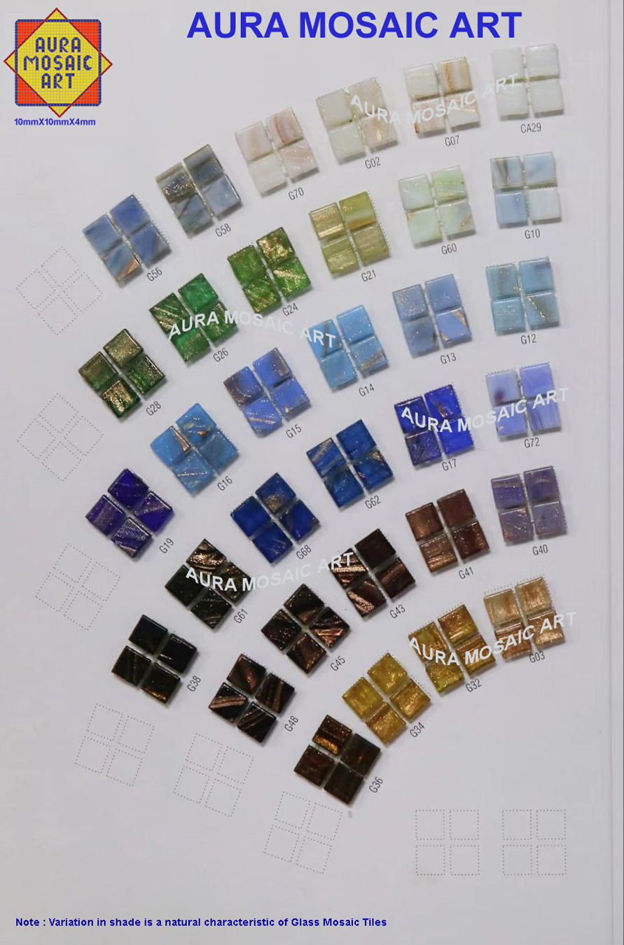 Premium 10 mm glass mosaic tiles