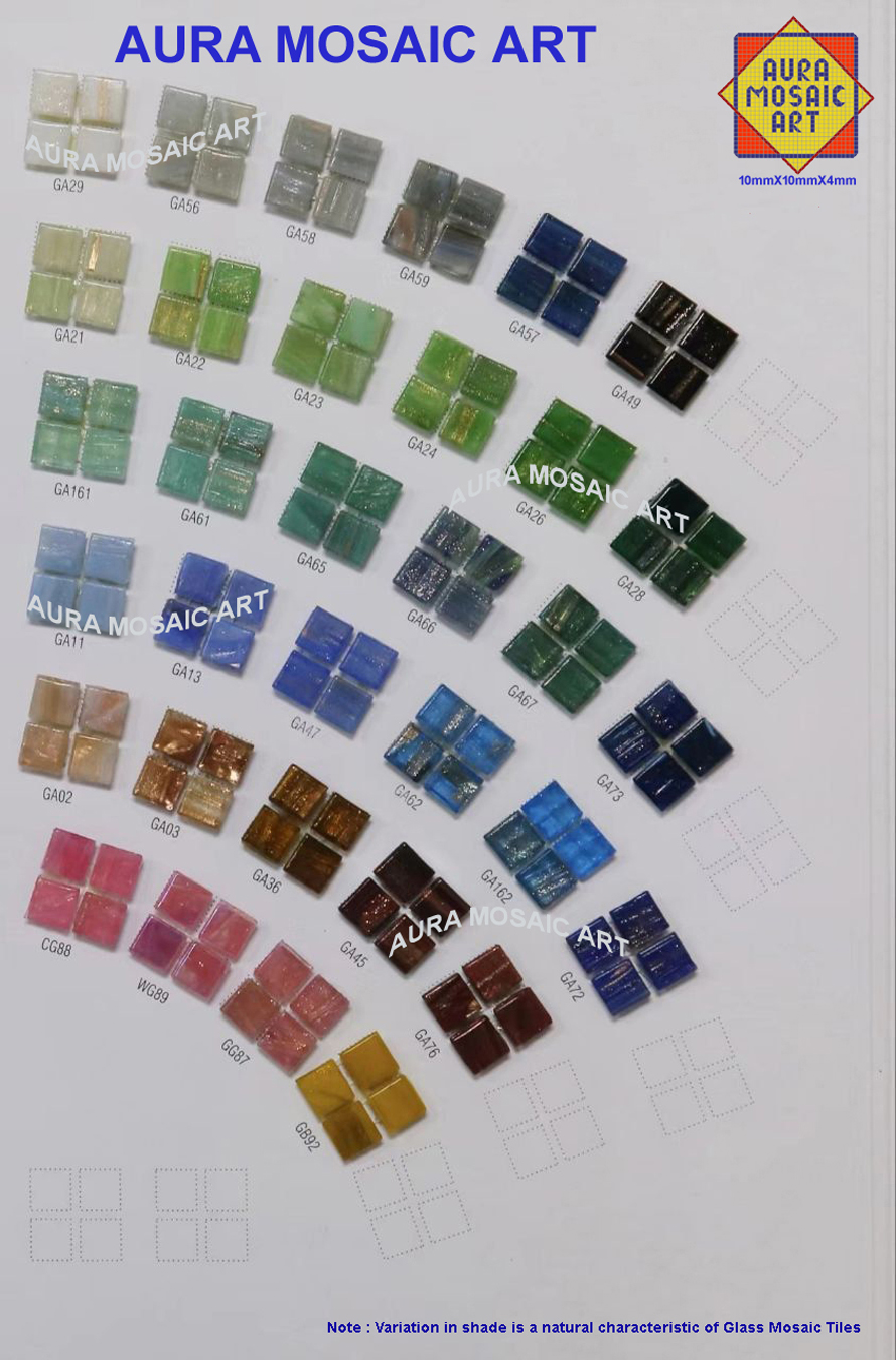 Premium 10 mm glass mosaic tiles